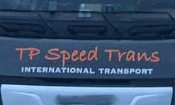 företagslogotyp TP Speed Trans - Piotr Chwićko